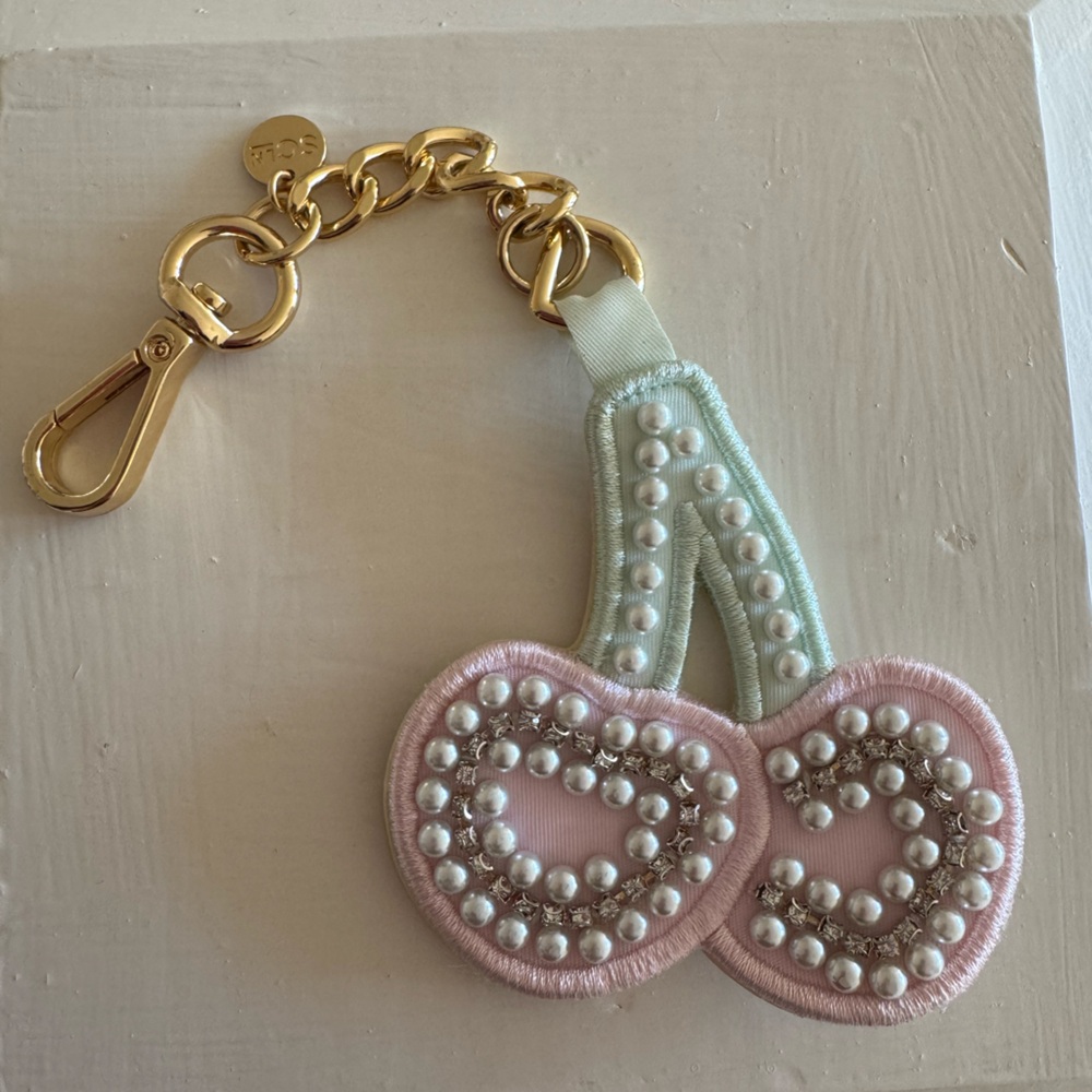 Stoney Clover Lane Crystal Cherries Bag Charm